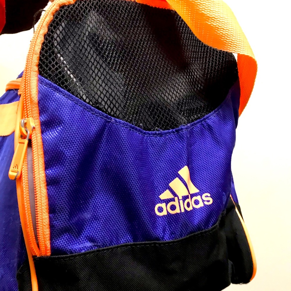Adidas Gym Duffel Bag || Purple and Neon Orange